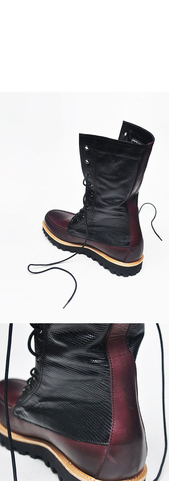 Shoes Full Leopard Fur Lined Folded Welt BootsShoes 241 GUYLOOK